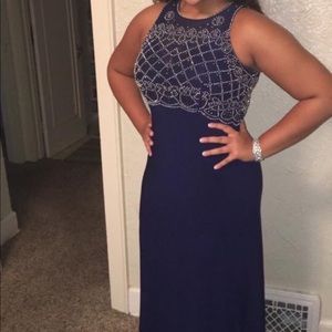 size 16/18 navy prom dress